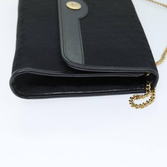 DIOR Trotter Canvas Chain Shoulder Bag Black - Picture 4 of 12